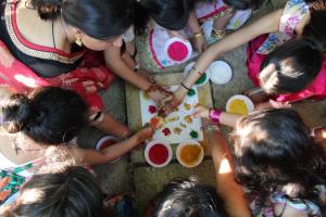 People eating together